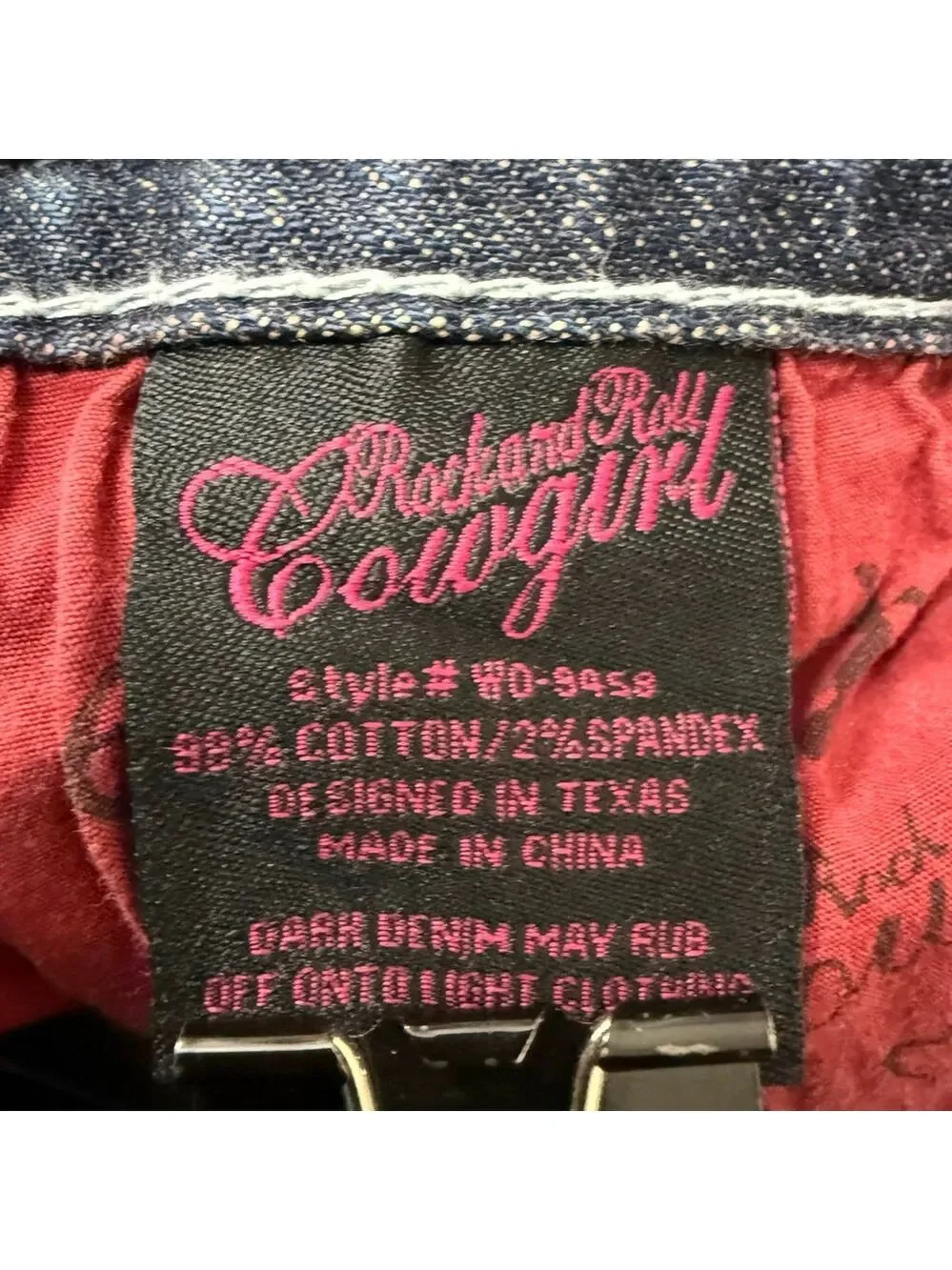 Rock & Roll Cowgirl Low Rise Bootcut Jeans Sequin‎ Pistols Size 30x34